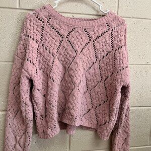 Blush Pink Lacy Sweater